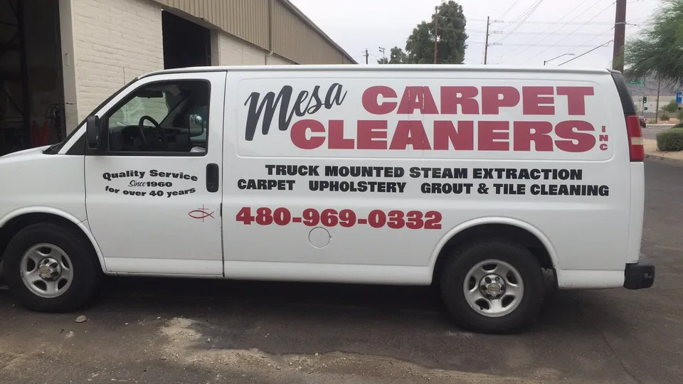 Mesa Carpet Cleaners company van serving the East Valley